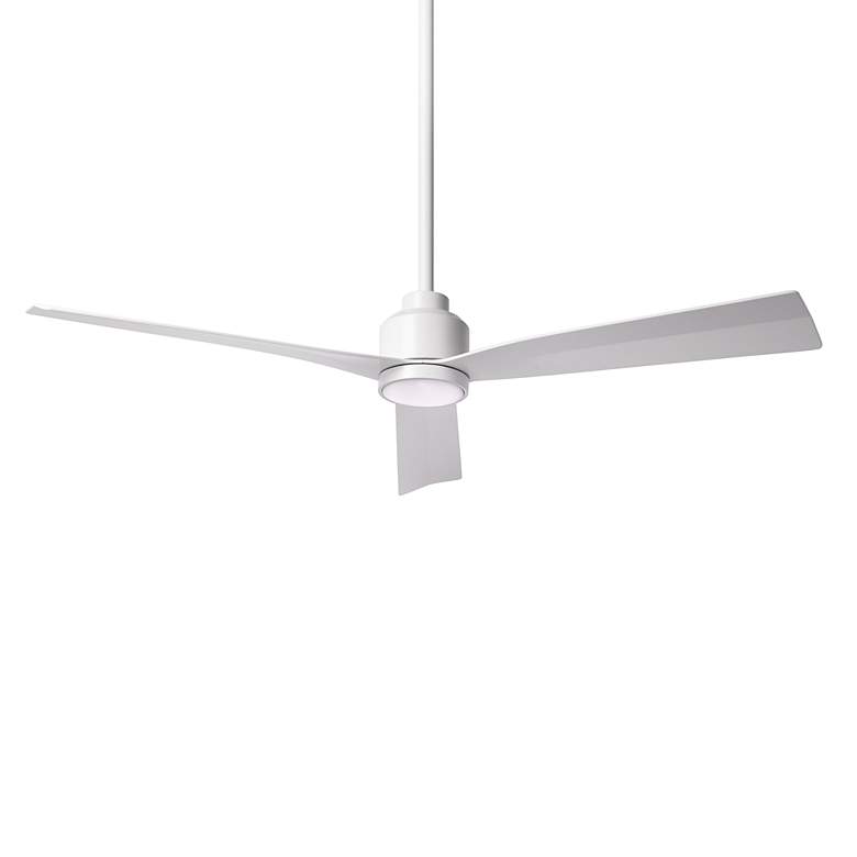 Image 1 52" WAC Clean Wet Rated LED Matte White Smart Ceiling Fan