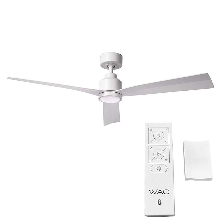 Image 4 52" WAC Clean Wet Rated LED Matte White Smart Ceiling Fan more views