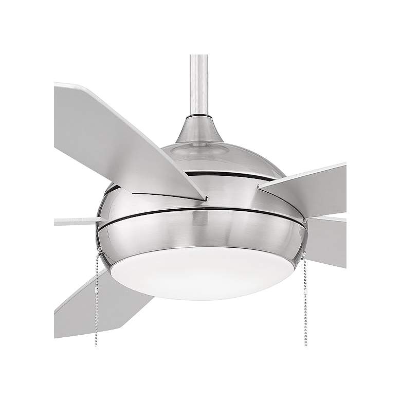 Image 2 52" WAC Disc II LED Brushed Nickel Indoor Ceiling Fan with Pull Chain more views