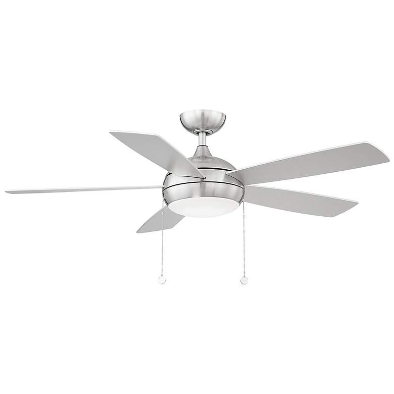 Image 3 52" WAC Disc II LED Brushed Nickel Indoor Ceiling Fan with Pull Chain more views