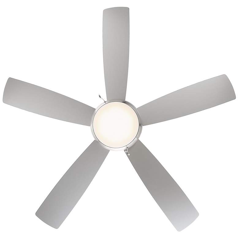 Image 5 52" WAC Disc II LED Brushed Nickel Indoor Ceiling Fan with Pull Chain more views