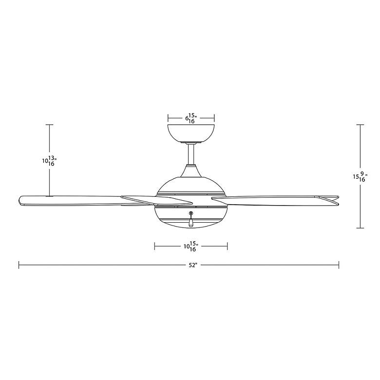 Image 7 52" WAC Disc II LED Brushed Nickel Indoor Ceiling Fan with Pull Chain more views