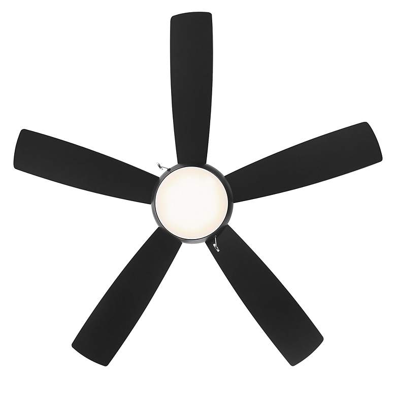 Image 2 52" WAC Disc II LED Matte Black 5-Blade Pull Chain Ceiling Fan more views