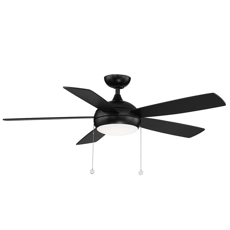 Image 5 52" WAC Disc II LED Matte Black 5-Blade Pull Chain Ceiling Fan more views