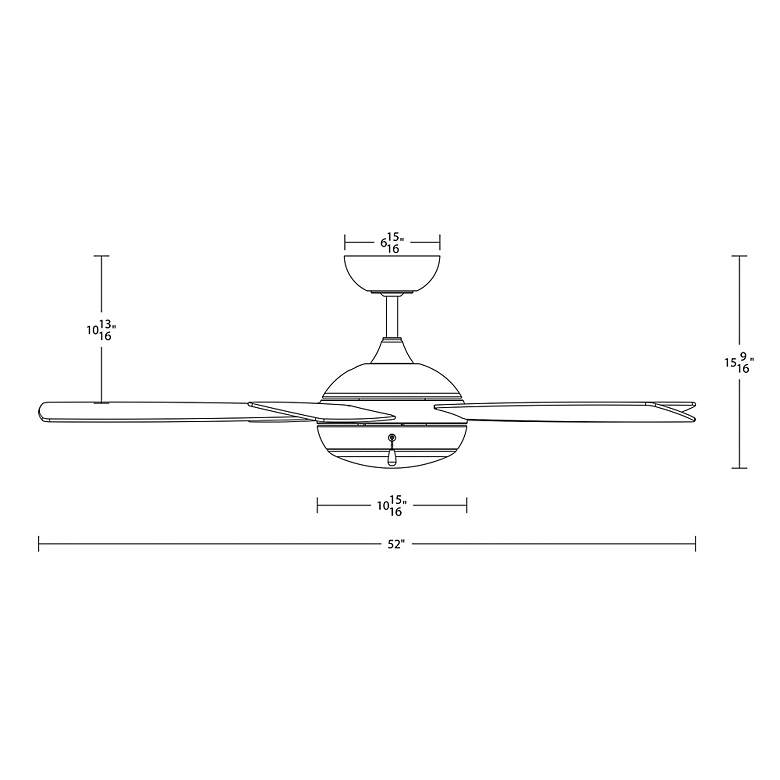 Image 7 52" WAC Disc II LED Matte White Indoor Ceiling Fan with Pull Chain more views