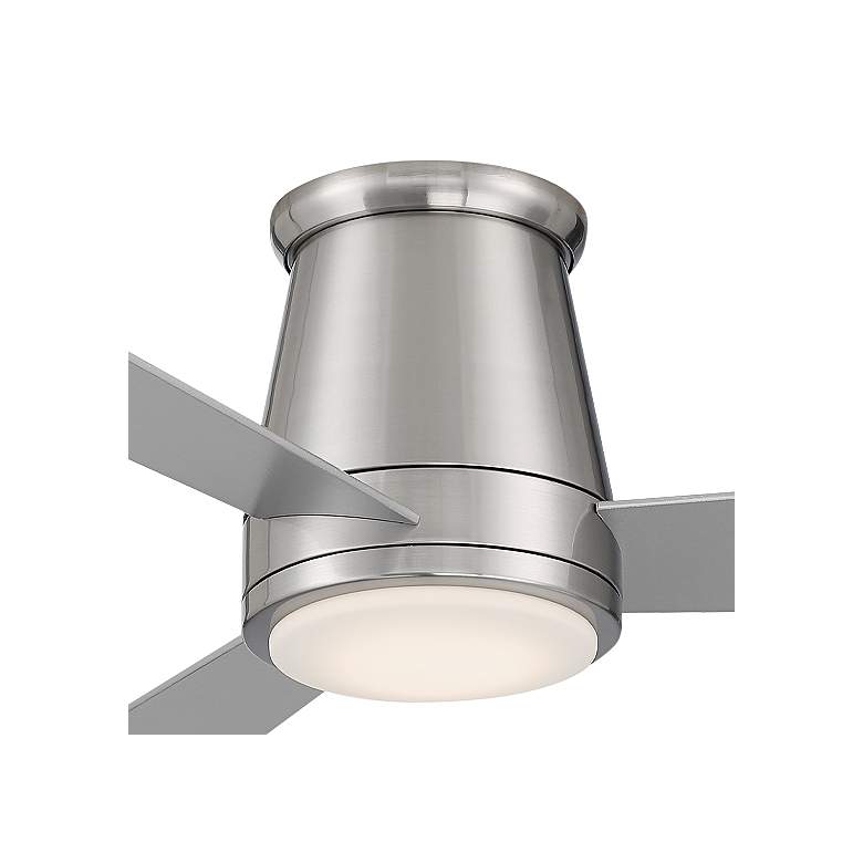 Image 4 52" WAC Hug Brushed Nickel LED Hugger Smart Ceiling Fan more views
