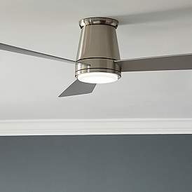 Image2 of 52" WAC Hug Brushed Nickel LED Smart Ceiling Fan