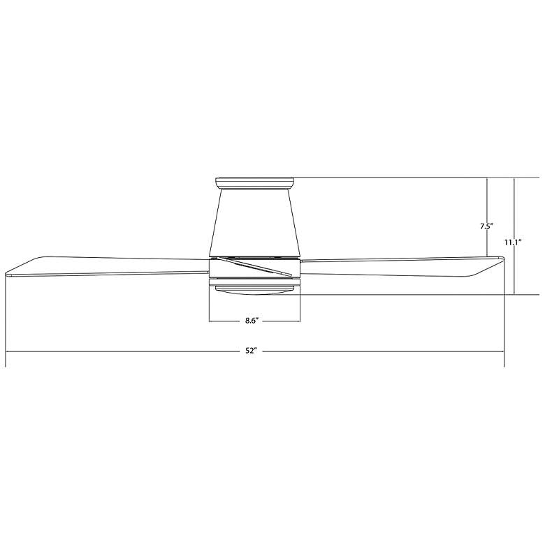 Image 7 52" WAC Hug Matte Black Hugger Ceiling Fan more views