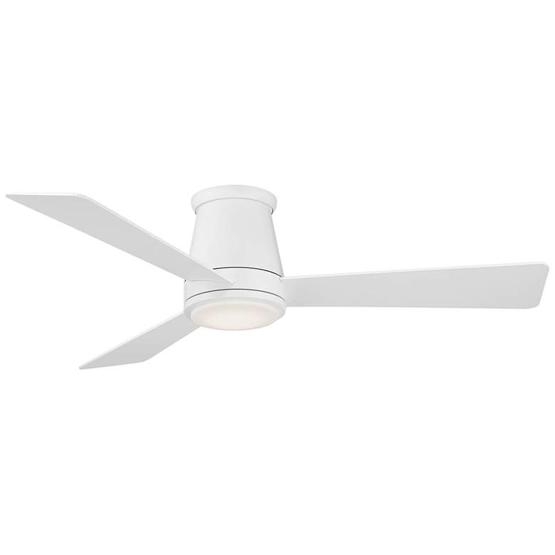 Image 1 52 inch WAC Hug Matte White LED Hugger Smart Ceiling Fan