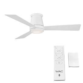 Image2 of 52" WAC Hug Matte White LED Hugger Smart Ceiling Fan more views