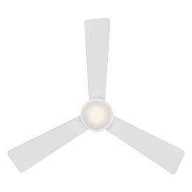 Image4 of 52" WAC Hug Matte White LED Hugger Smart Ceiling Fan more views
