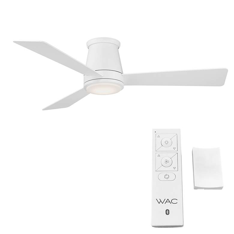 Image 5 52" WAC Hug Matte White LED Hugger Smart Ceiling Fan more views