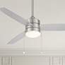 52" WAC  Limited Atlantis Brushed Nickel LED Damp Rated Pull Chain Fan