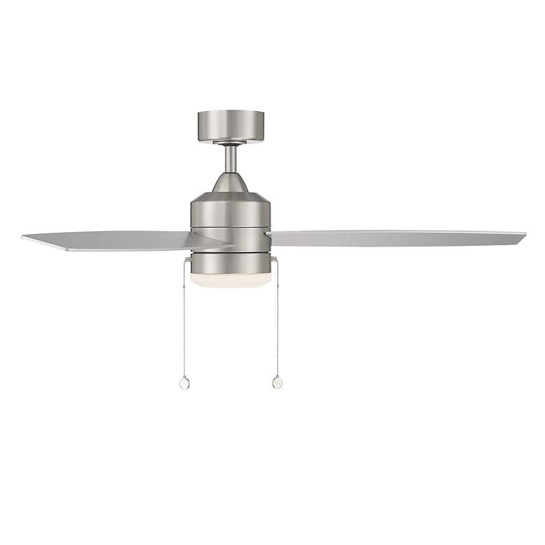 Image 4 52" WAC  Limited Atlantis Brushed Nickel LED Damp Rated Pull Chain Fan more views