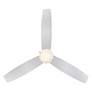 52" WAC  Limited Atlantis Brushed Nickel LED Damp Rated Pull Chain Fan