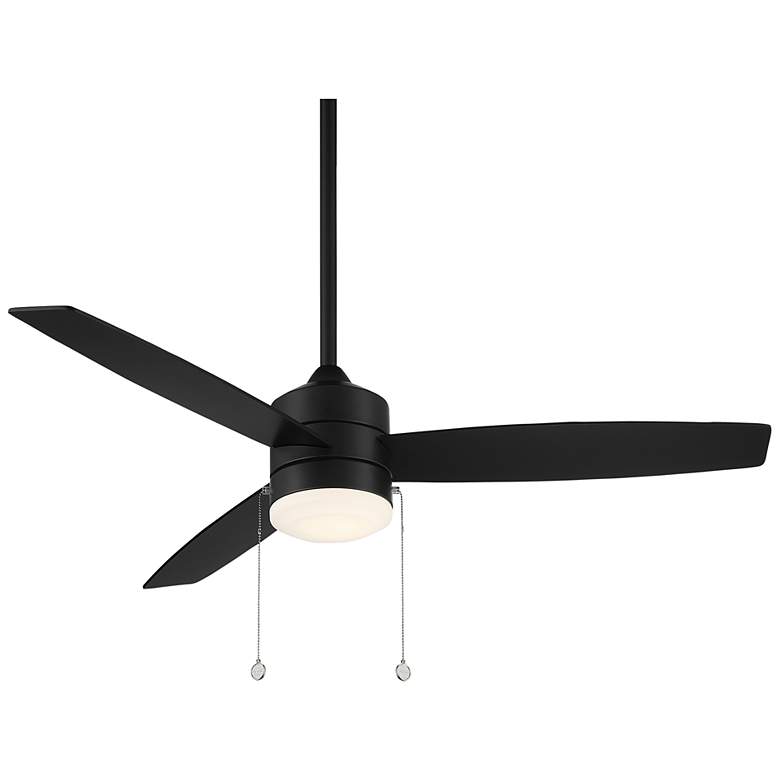 Image 3 52" WAC Limited Atlantis Matte Black LED Ceiling Fan with Pull Chain