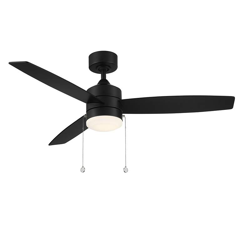 Image 4 52 inch WAC Limited Atlantis Matte Black LED Ceiling Fan with Pull Chain more views