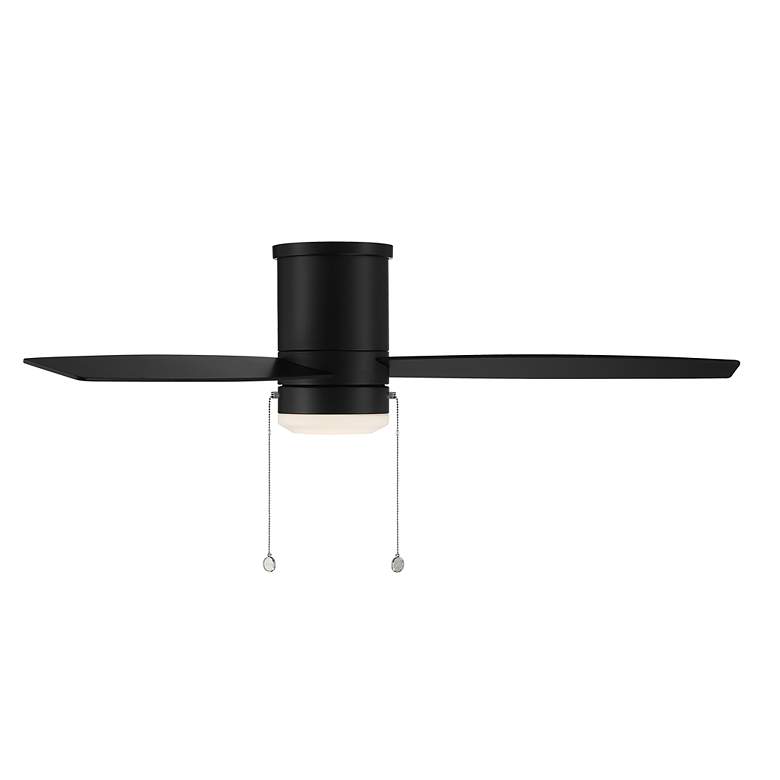 Image 2 52" WAC Limited Atlantis Matte Black LED Hugger Pull Chain Ceiling Fan more views