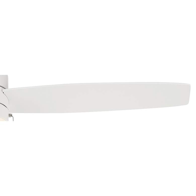 Image 3 52" WAC Limited Atlantis Matte White LED Ceiling Fan with Pull Chain more views