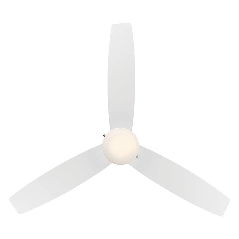 Image 4 52" WAC Limited Atlantis Matte White LED Ceiling Fan with Pull Chain more views