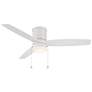 Thumbnail1 of 52" WAC Limited Atlantis Matte White LED Hugger Pull Chain Ceiling Fan