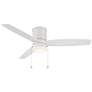 52" WAC Limited Atlantis Matte White LED Hugger Pull Chain Ceiling Fan