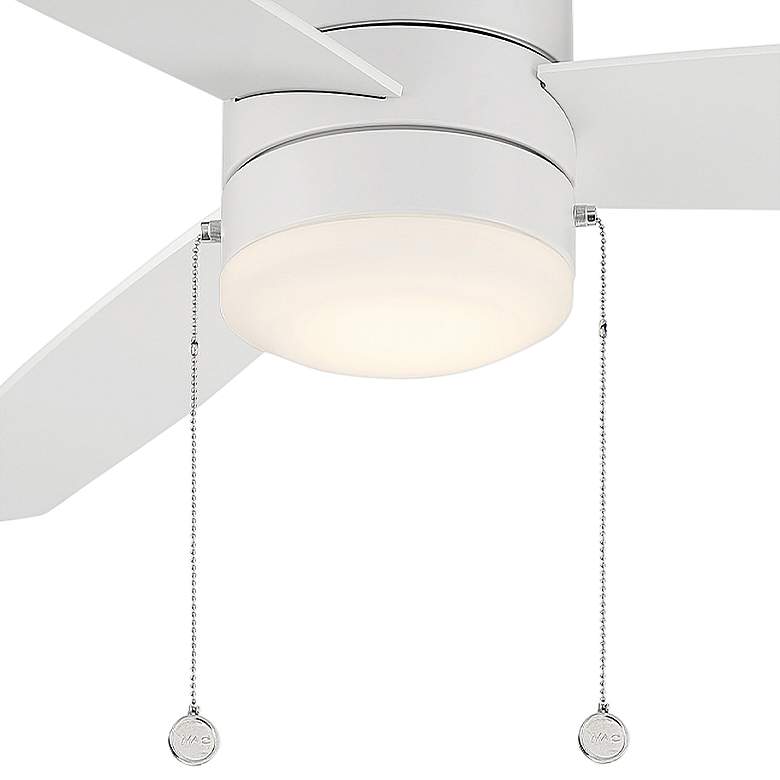 Image 2 52 inch WAC Limited Atlantis Matte White LED Hugger Pull Chain Ceiling Fan more views