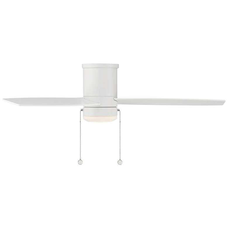 Image 3 52 inch WAC Limited Atlantis Matte White LED Hugger Pull Chain Ceiling Fan more views