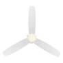 Thumbnail3 of 52" WAC Limited Atlantis Matte White LED Hugger Pull Chain Ceiling Fan more views