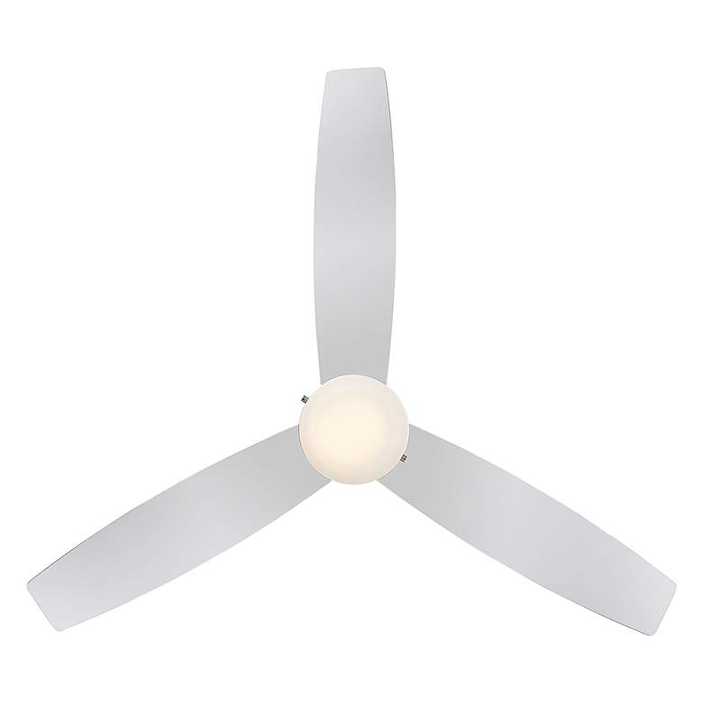 Image 5 52 inch WAC Limited Atlantis Nickel Damp Rated LED Hugger Pull Chain Fan more views