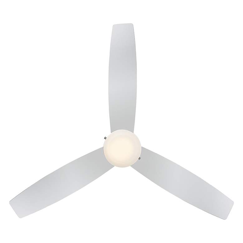 Image 5 52" WAC Limited Atlantis Nickel Damp Rated LED Hugger Pull Chain Fan more views