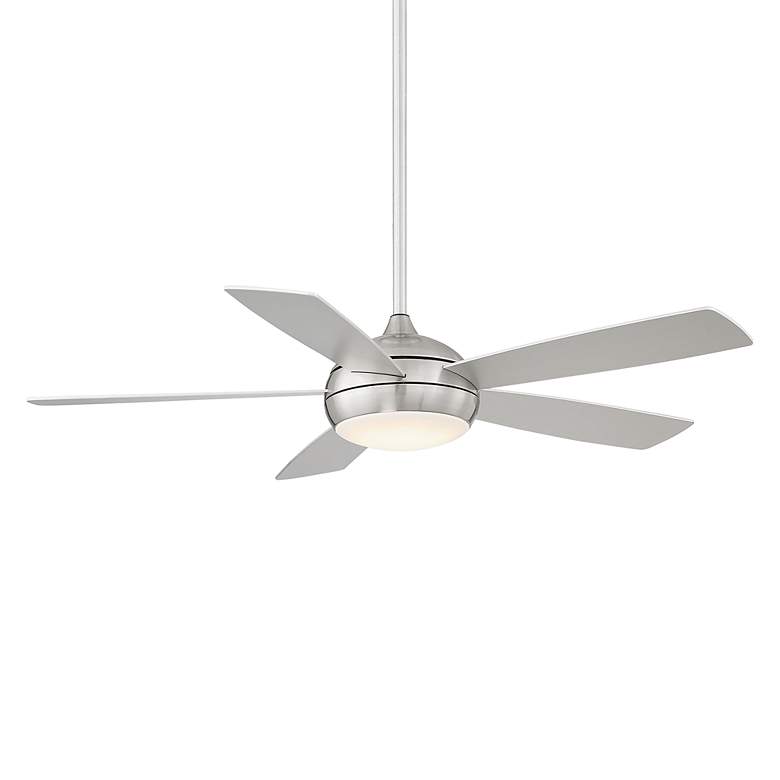 Image 1 52" WAC Odyssey Brushed Nickel Damp LED Smart Ceiling Fan