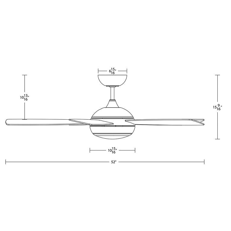 Image 3 52 inch WAC Odyssey Brushed Nickel Damp LED Smart Ceiling Fan more views