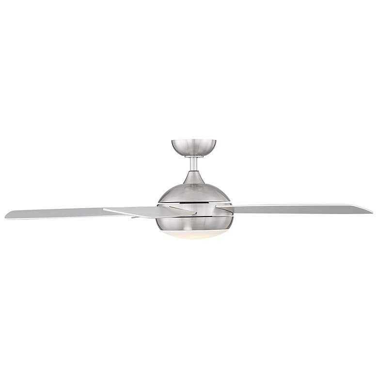 Image 4 52" WAC Odyssey Brushed Nickel Damp LED Smart Ceiling Fan more views