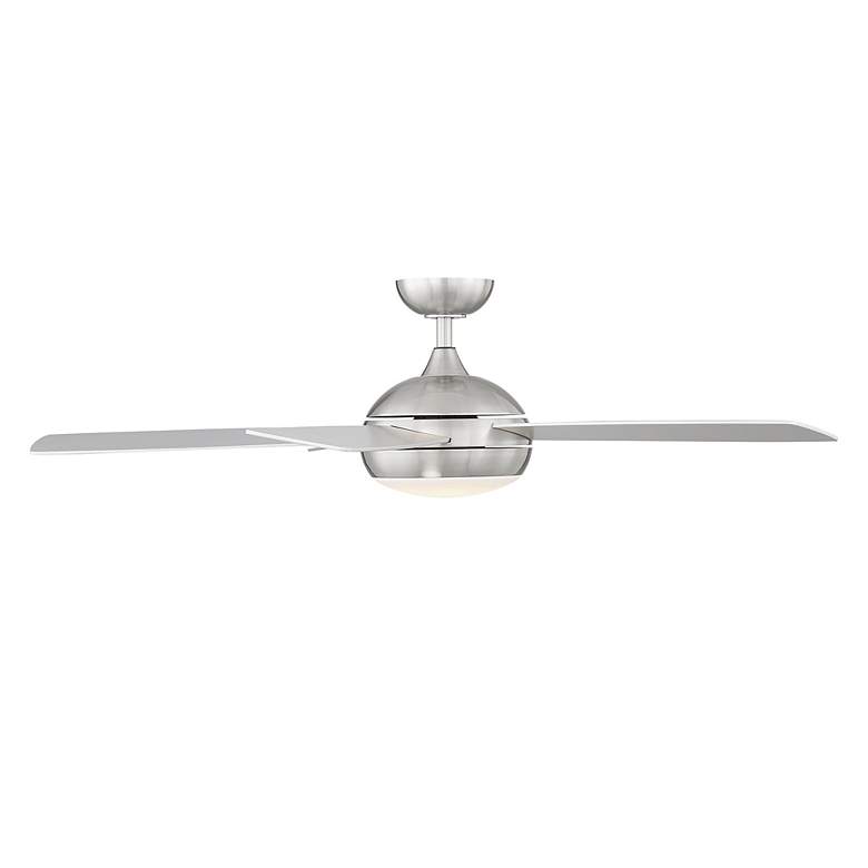 Image 5 52" WAC Odyssey Brushed Nickel Damp LED Smart Ceiling Fan more views