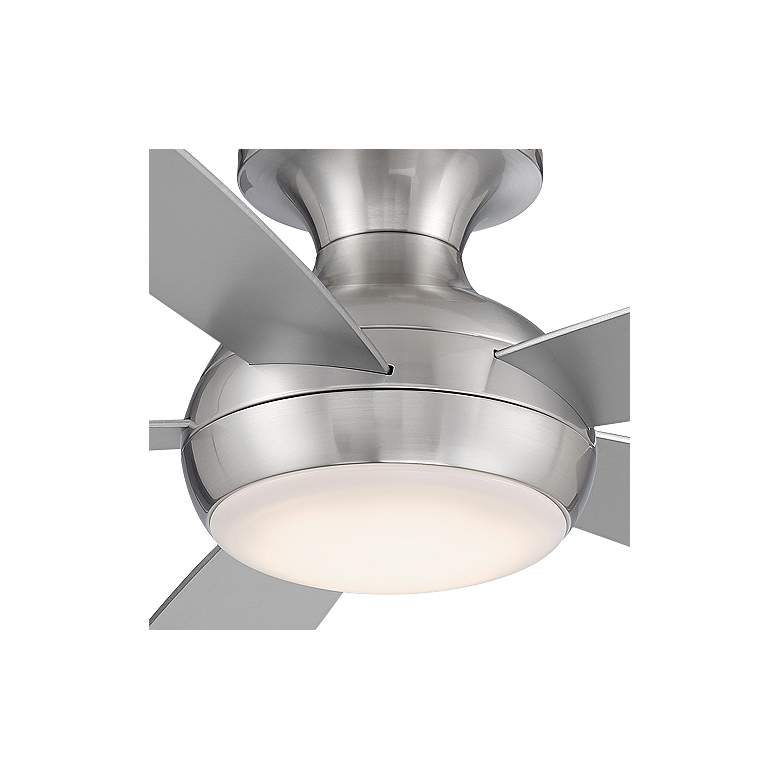 Image 3 52" WAC Odyssey Flush Brushed Nickel LED Smart Ceiling Fan more views
