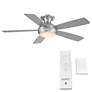 52" WAC Odyssey Flush Brushed Nickel LED Smart Ceiling Fan