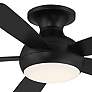 52" WAC Odyssey Flush Matte Black LED Smart Ceiling Fan