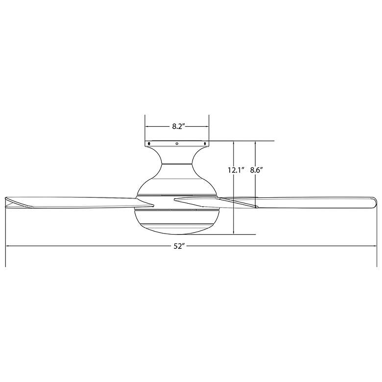 Image 7 52" WAC Odyssey Flush Matte Black LED Smart Ceiling Fan more views