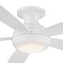 52" WAC Odyssey Flush Matte White LED Smart Ceiling Fan