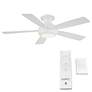 52" WAC Odyssey Flush Matte White LED Smart Ceiling Fan