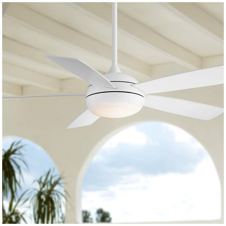 Image 1 52" WAC Odyssey Matte White LED Smart Ceiling Fan