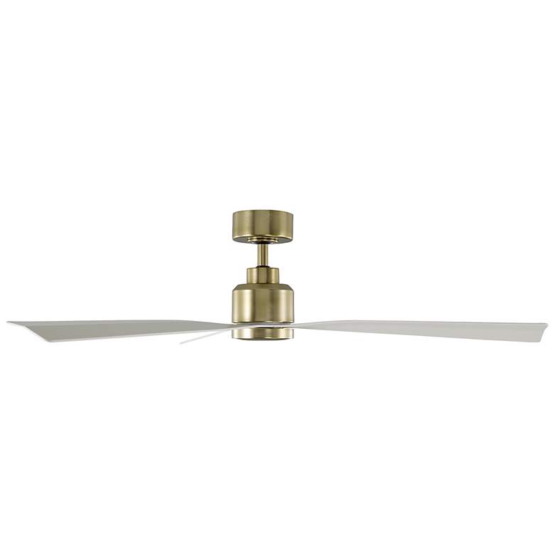 Image 3 52" WAC White and Soft Brass Damp Rated Ceiling Fan with Remote more views