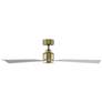 52" WAC White and Soft Brass Damp Rated Ceiling Fan with Remote