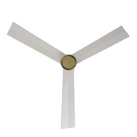 Image5 of 52" WAC White and Soft Brass Damp Rated Ceiling Fan with Remote more views