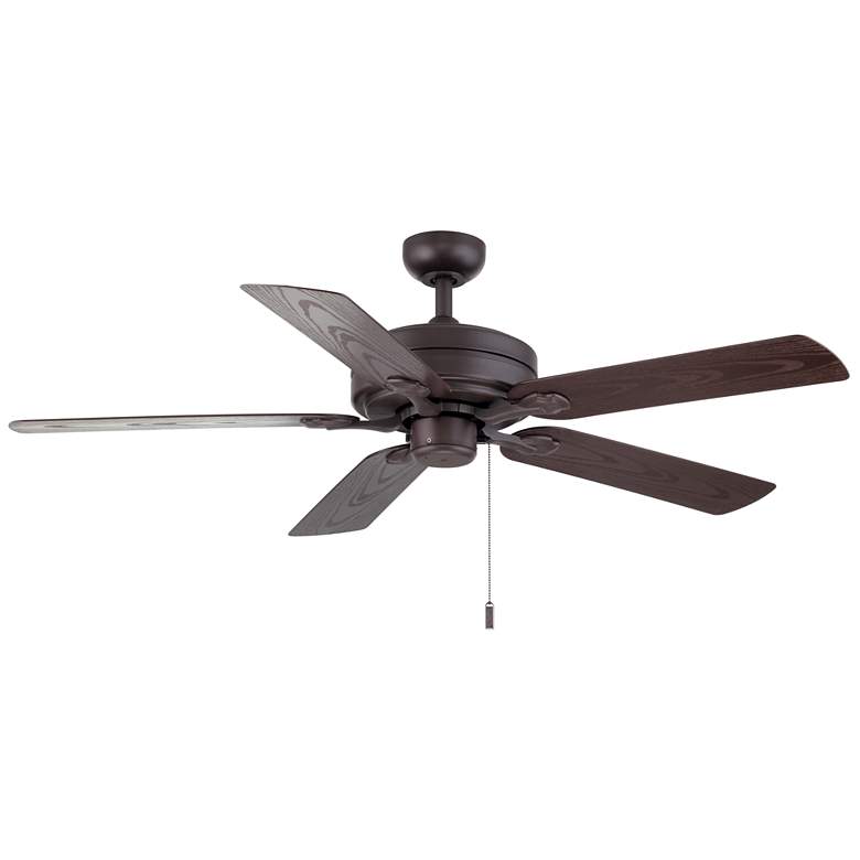 Image 1 52" Wind River Courtyard Textured Brown Indoor Pull-Chain Ceiling Fan
