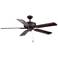 52" Wind River Courtyard Textured Brown Indoor Pull-Chain Ceiling Fan