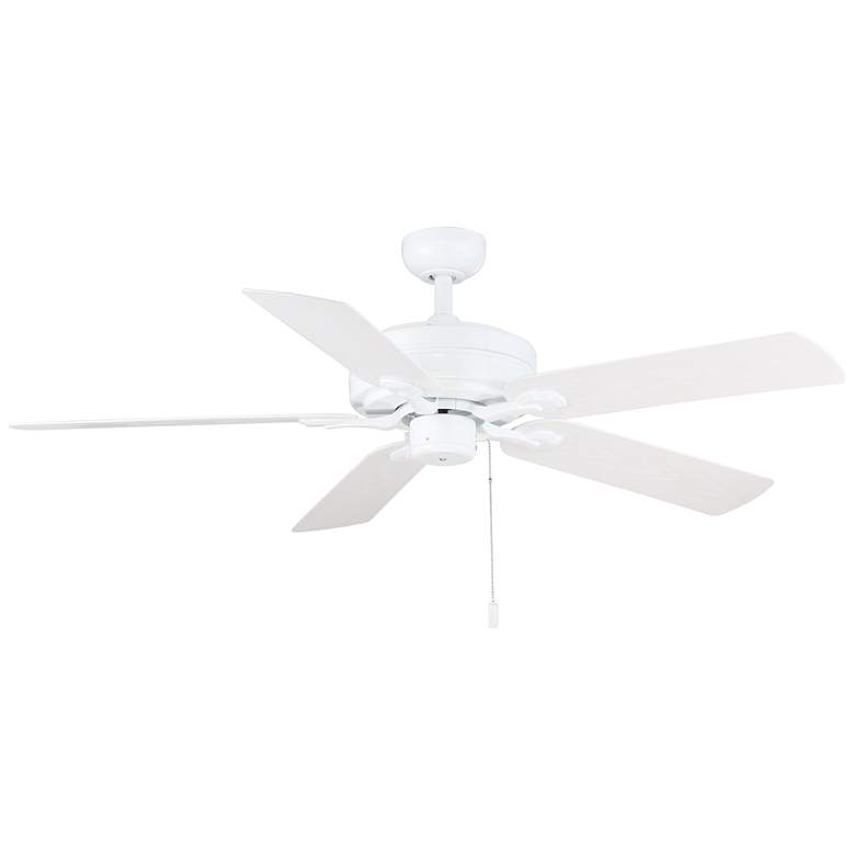 Image 1 52" Wind River Courtyard White Indoor Pull-Chain Ceiling Fan