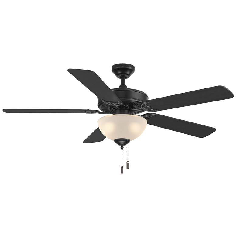 Image 1 52" Wind River Dalton Matte Black Indoor Pull-Chain LED Ceiling Fan