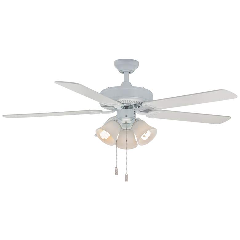 Image 1 52" Wind River Dalton White Indoor Pull-Chain LED Ceiling Fan